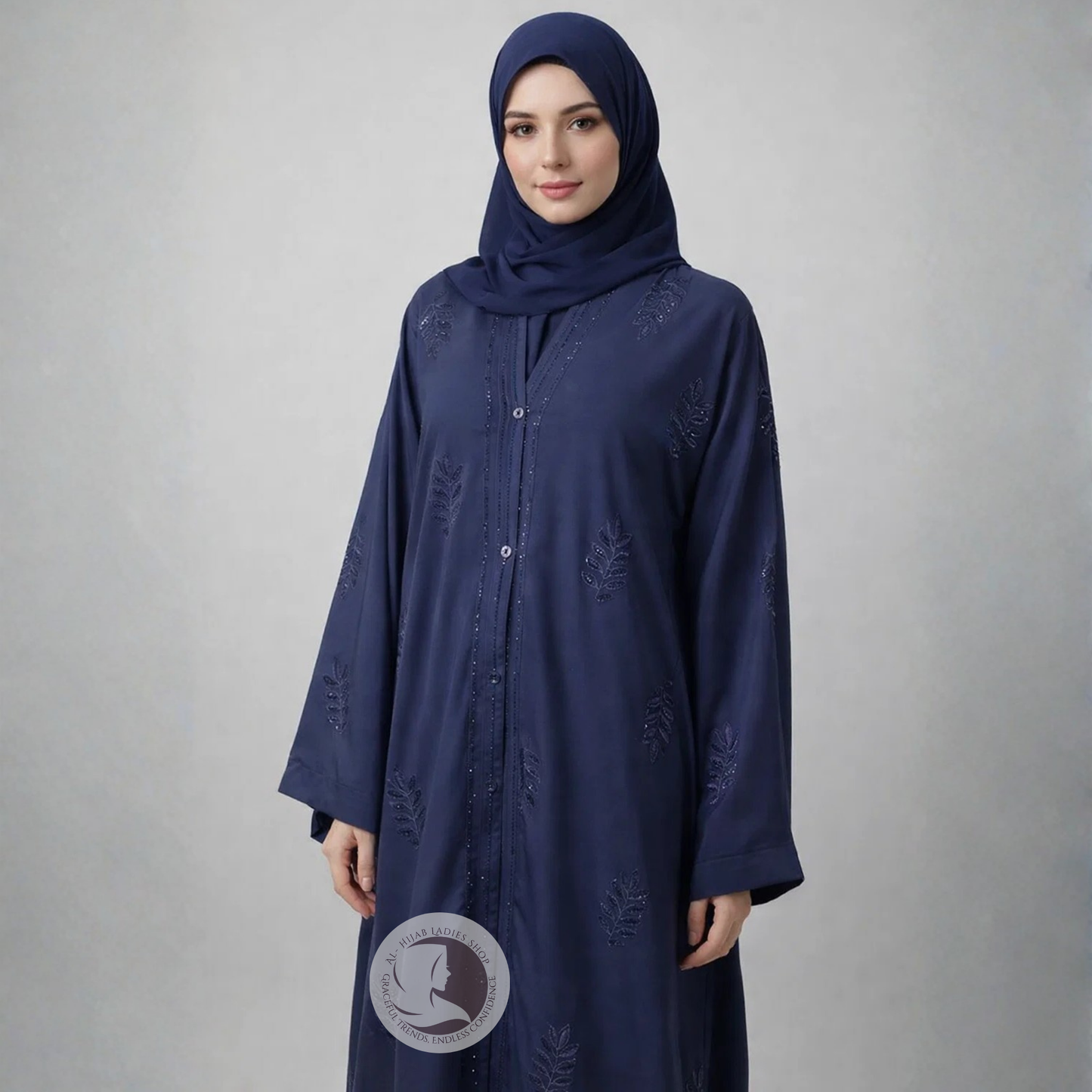 Elegant Embroidered Front Open Abaya for Women – Premium Modest Wear