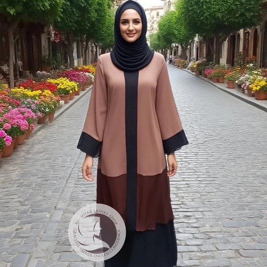 Three-Layer Style Chiffon Abaya – Elegant Flow