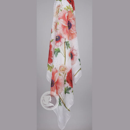 Floral Printed Hijab for Women – Soft Lightweight Premium Scarf | Elegant Everyday Wear