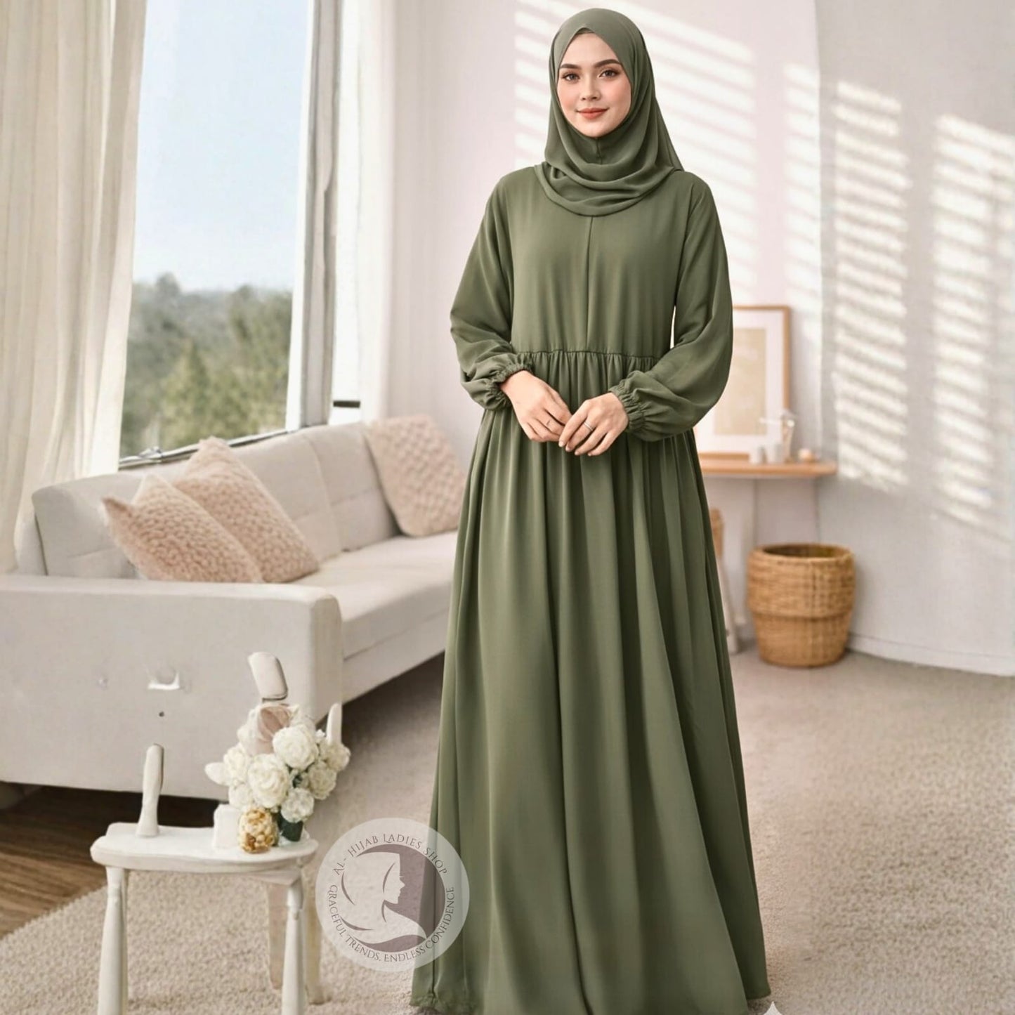 Elegant Frock Style Abaya for Women – Modest & Flowy Design