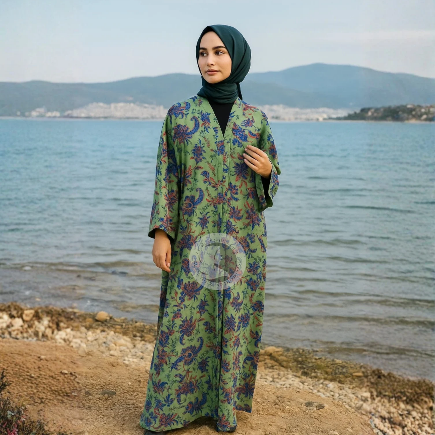 Printed Chiffon Abaya – Lightweight & Modest