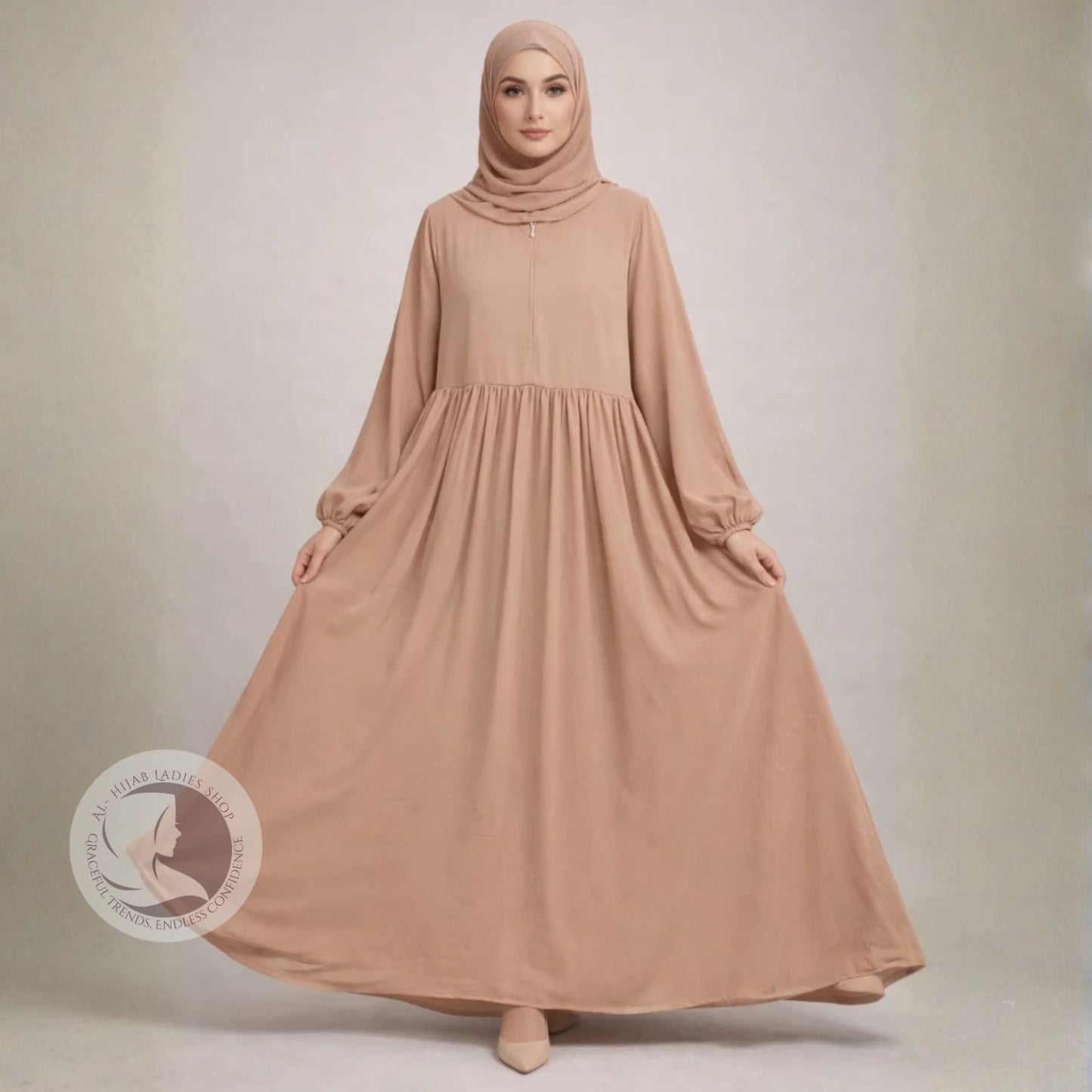 Elegant Frock Style Abaya for Women – Modest & Flowy Design