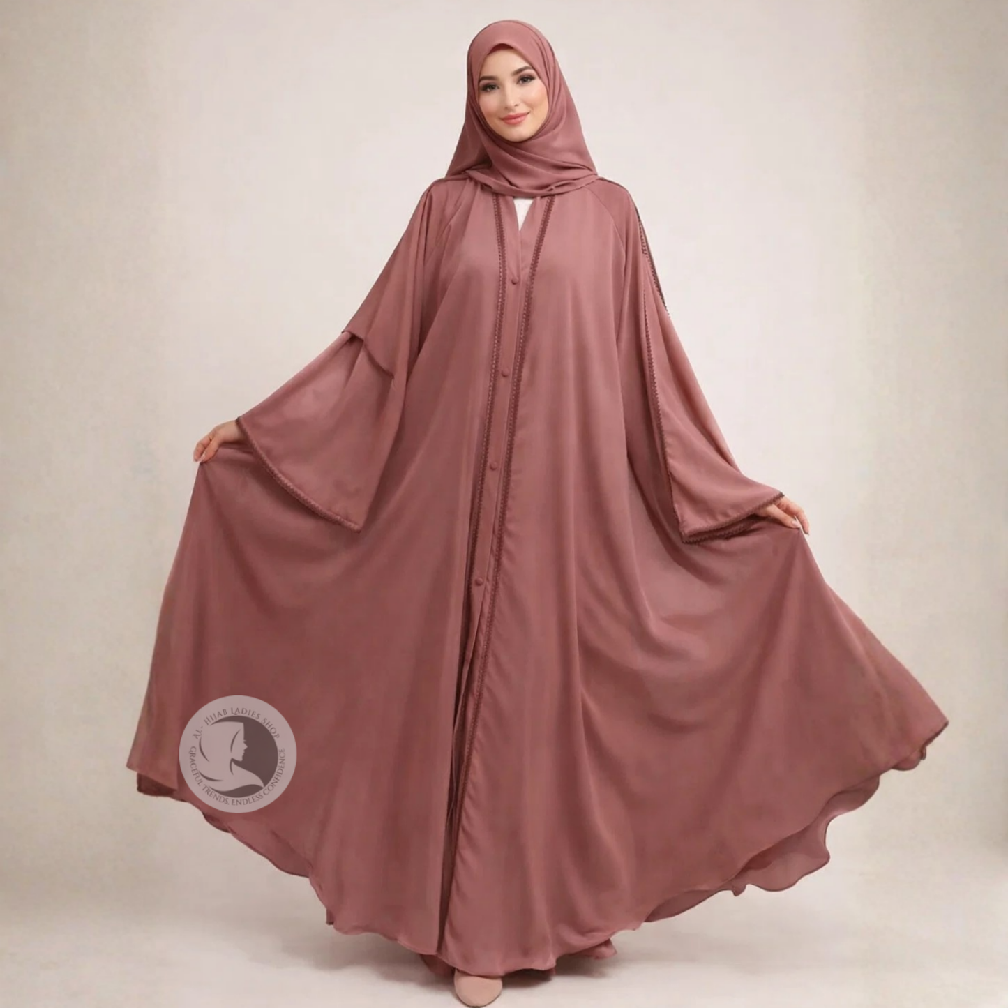 Elegant Front Open Abaya for Women