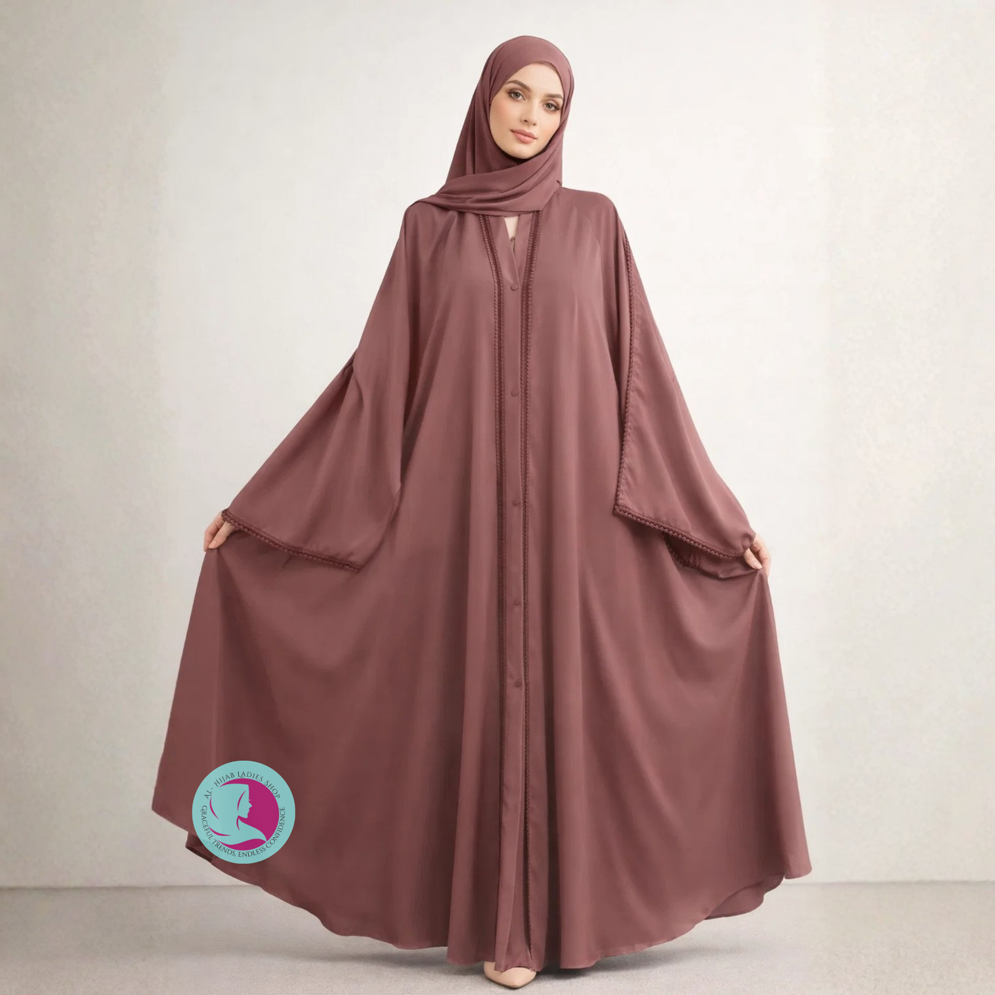 Elegant Front Open Abaya for Women