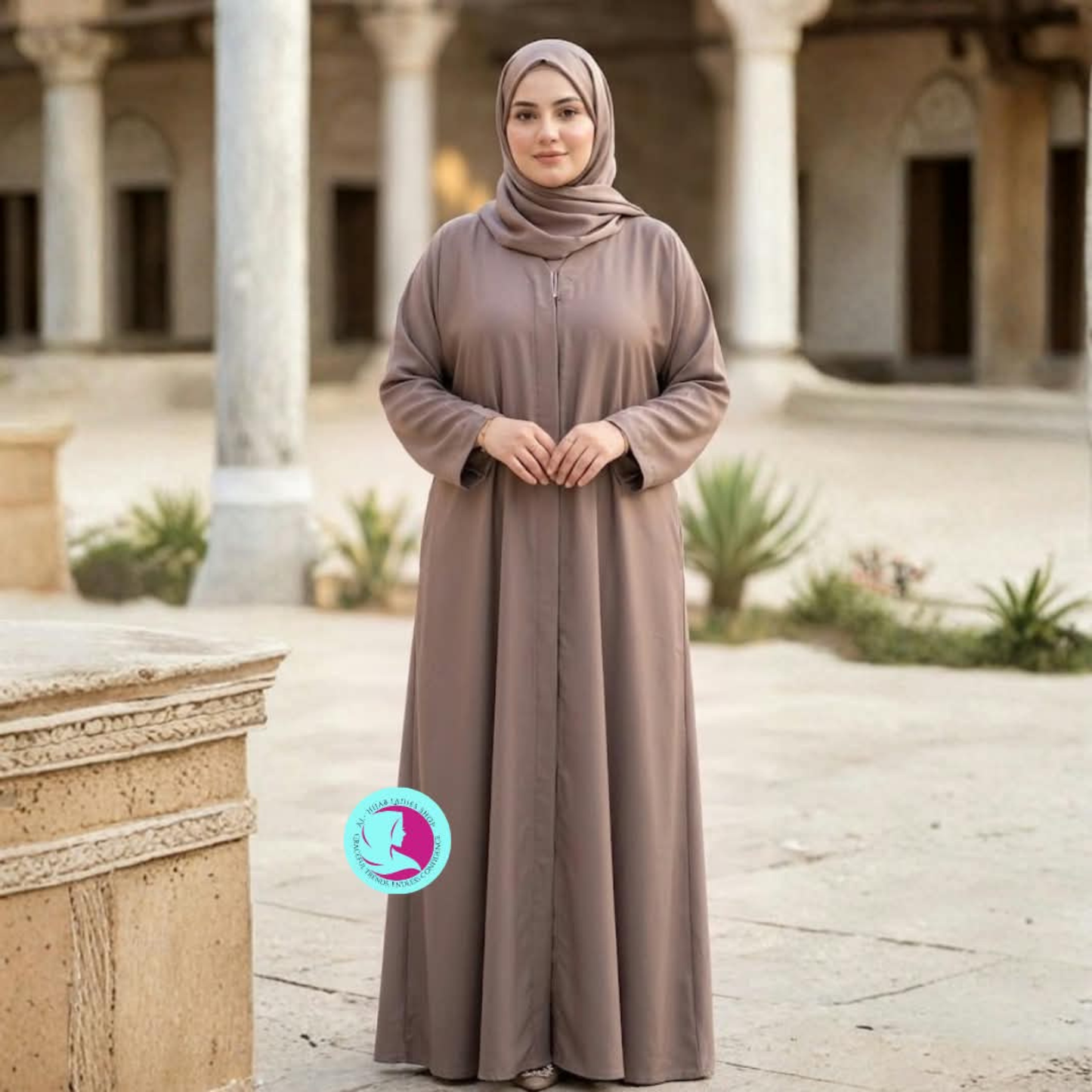 Nida Fabric Plus Size Front Open Abaya | Elegant Modest Wear