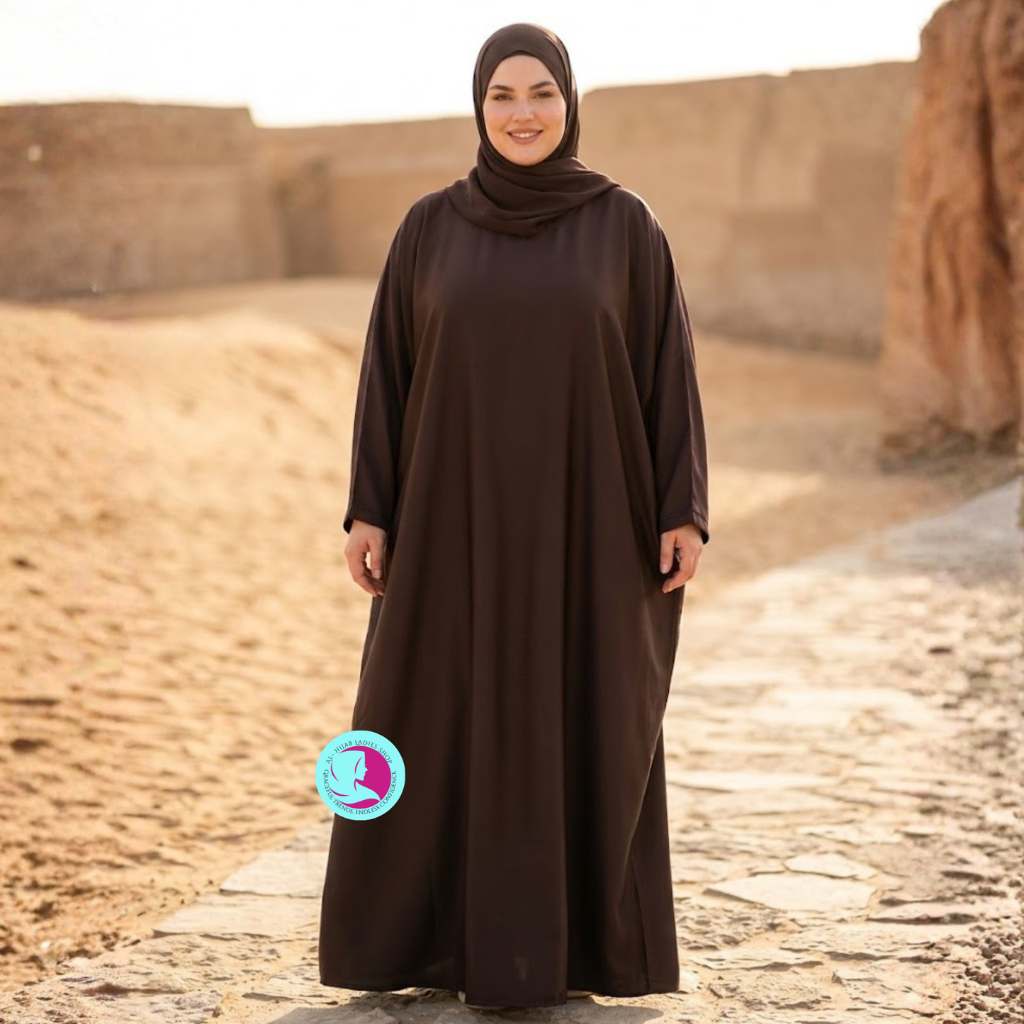 Romantic Nida Plus Size Abaya | Front Closed Elegant Abaya