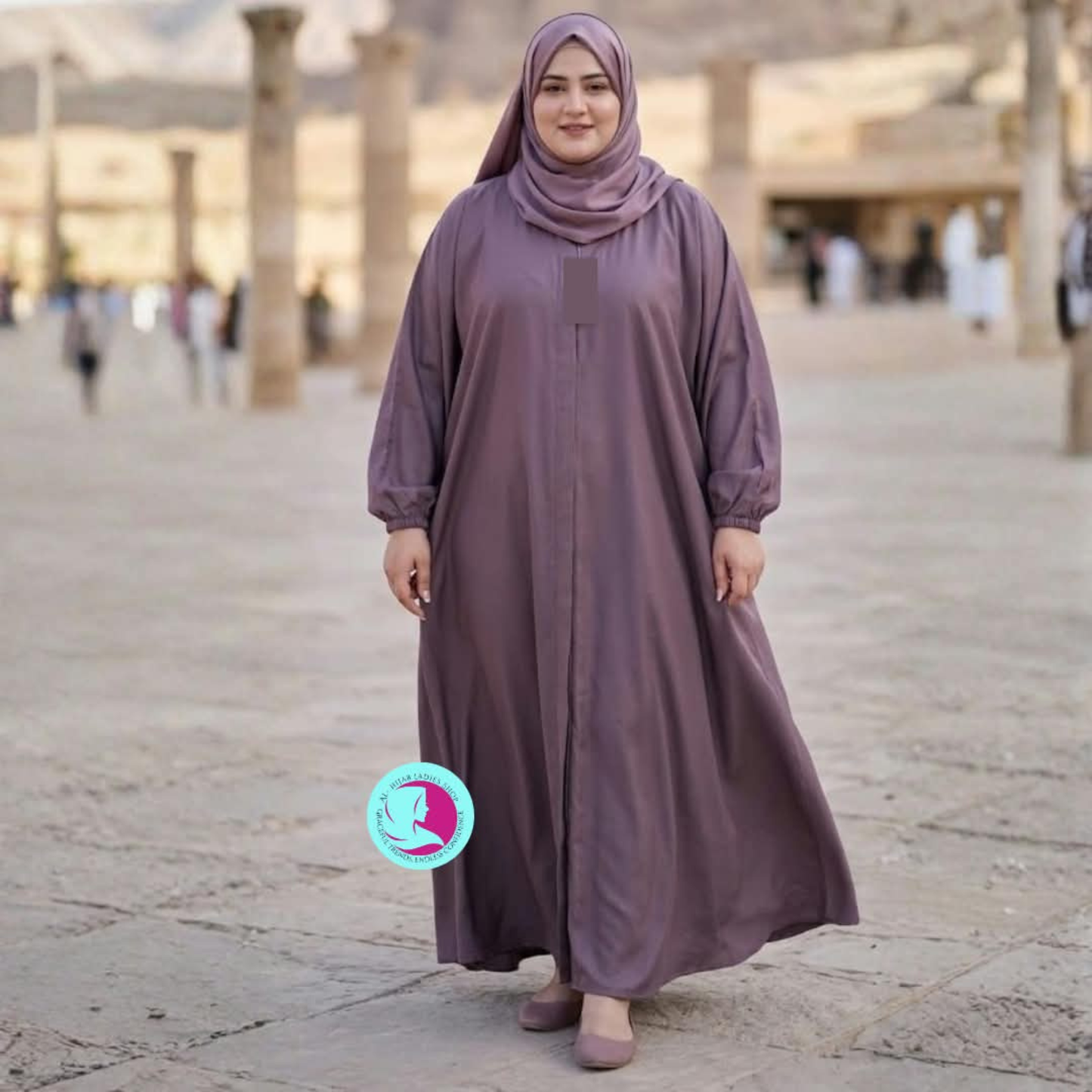 Nida Fabric Plus Size Front Open Abaya | Elegant Modest Wear