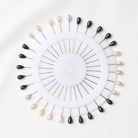 Black & White Hijab Pins Set – Elegant Secure Scarf Pins
