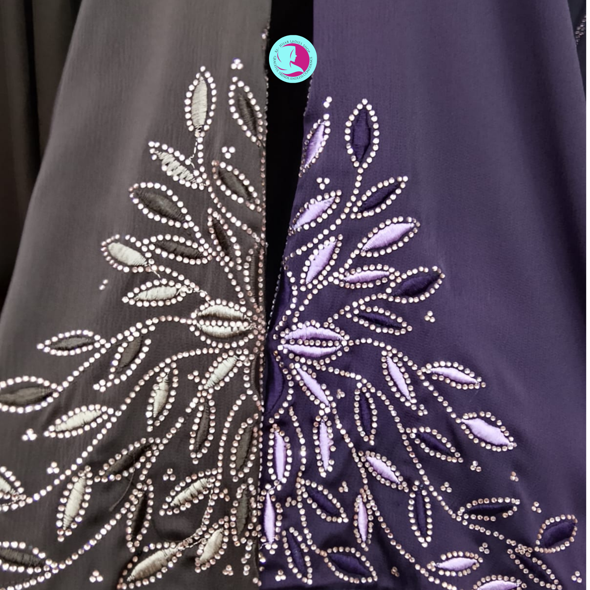 Romantic Nida Abaya | Embroidered & Sequin Work Abaya