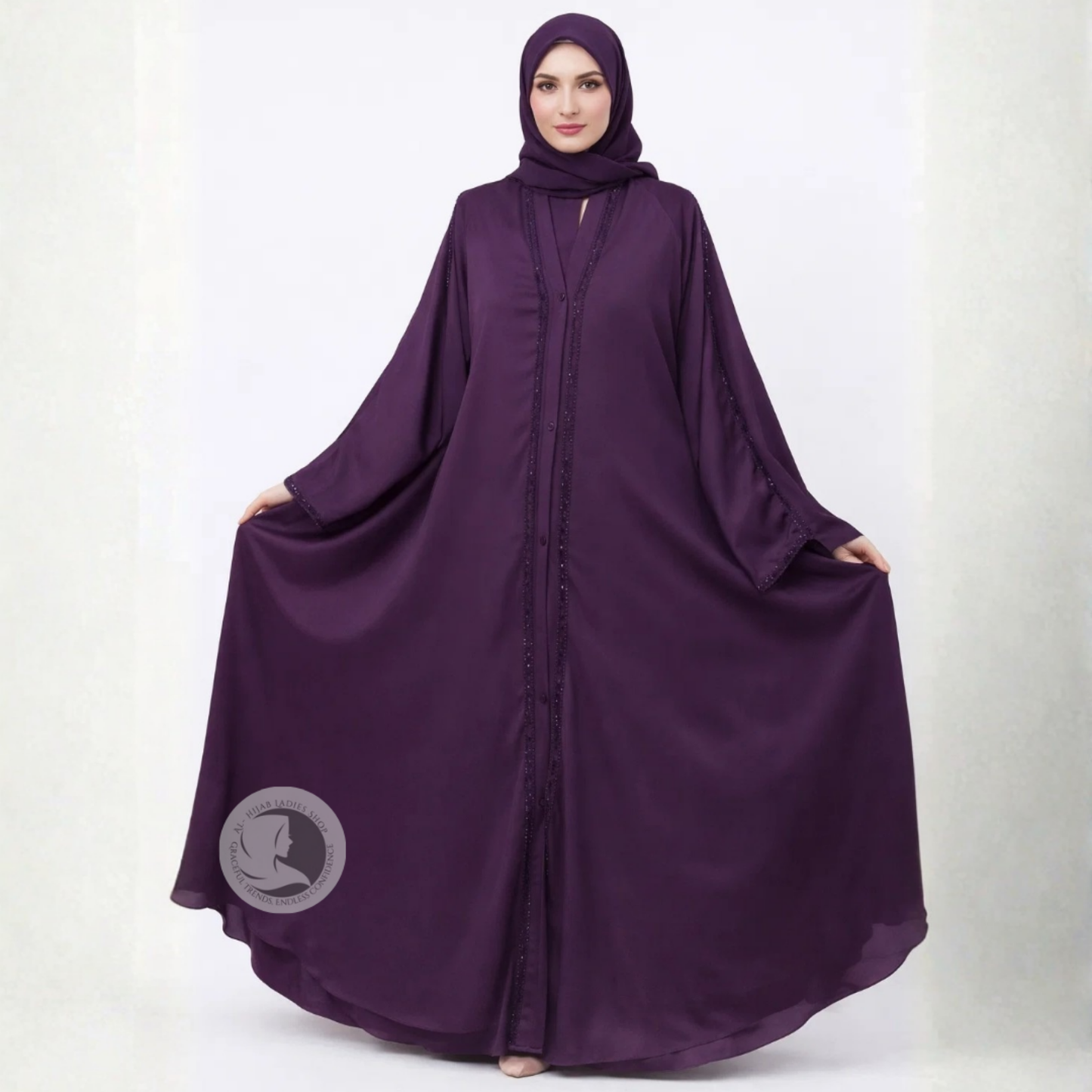 Elegant Front Open Abaya for Women