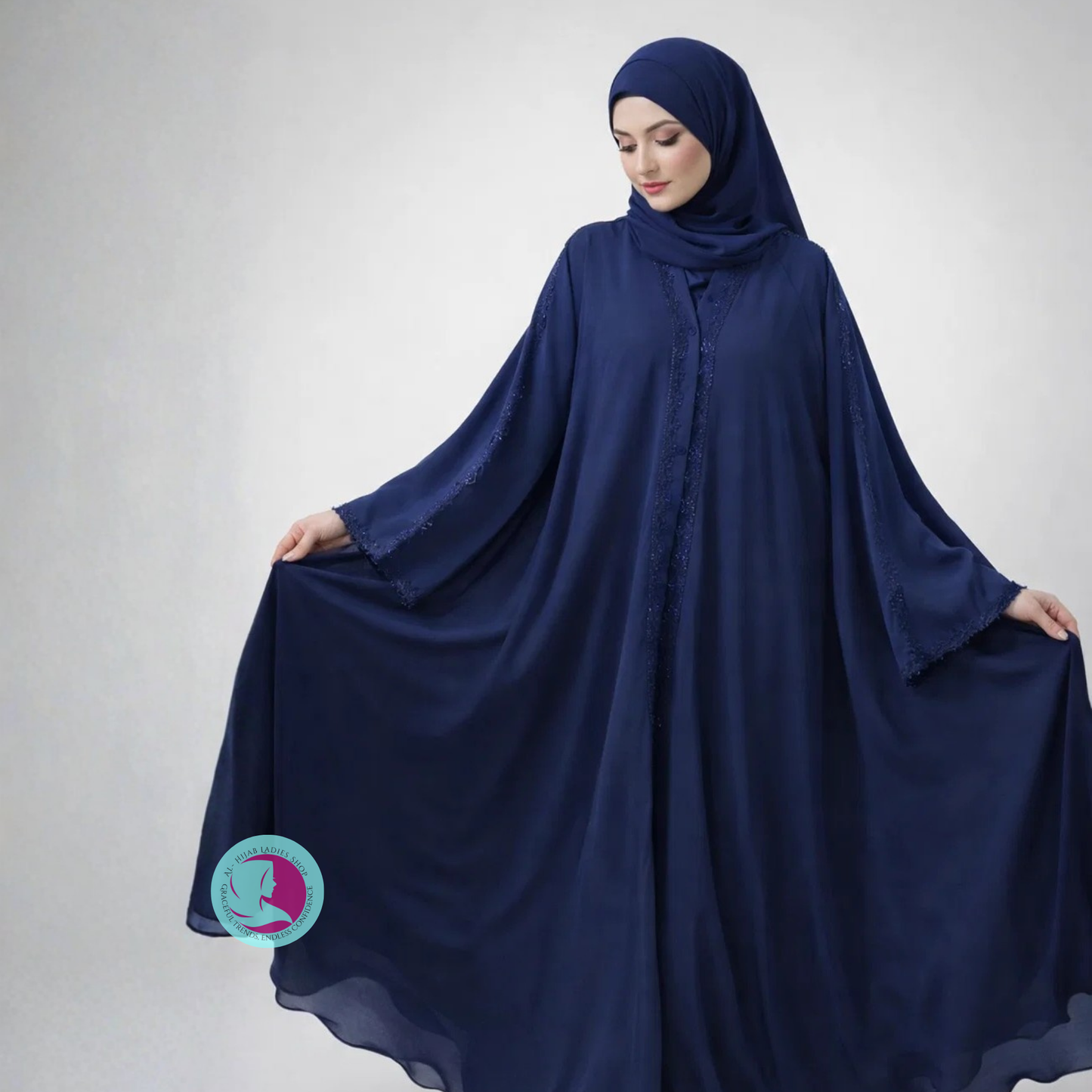 Elegant Front Open Abaya for Women