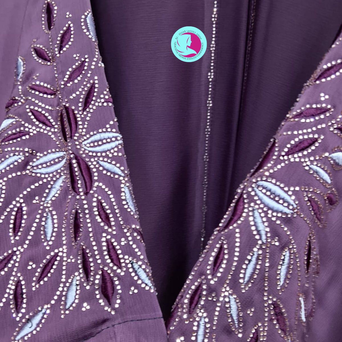 Romantic Nida Abaya | Embroidered & Sequin Work Abaya