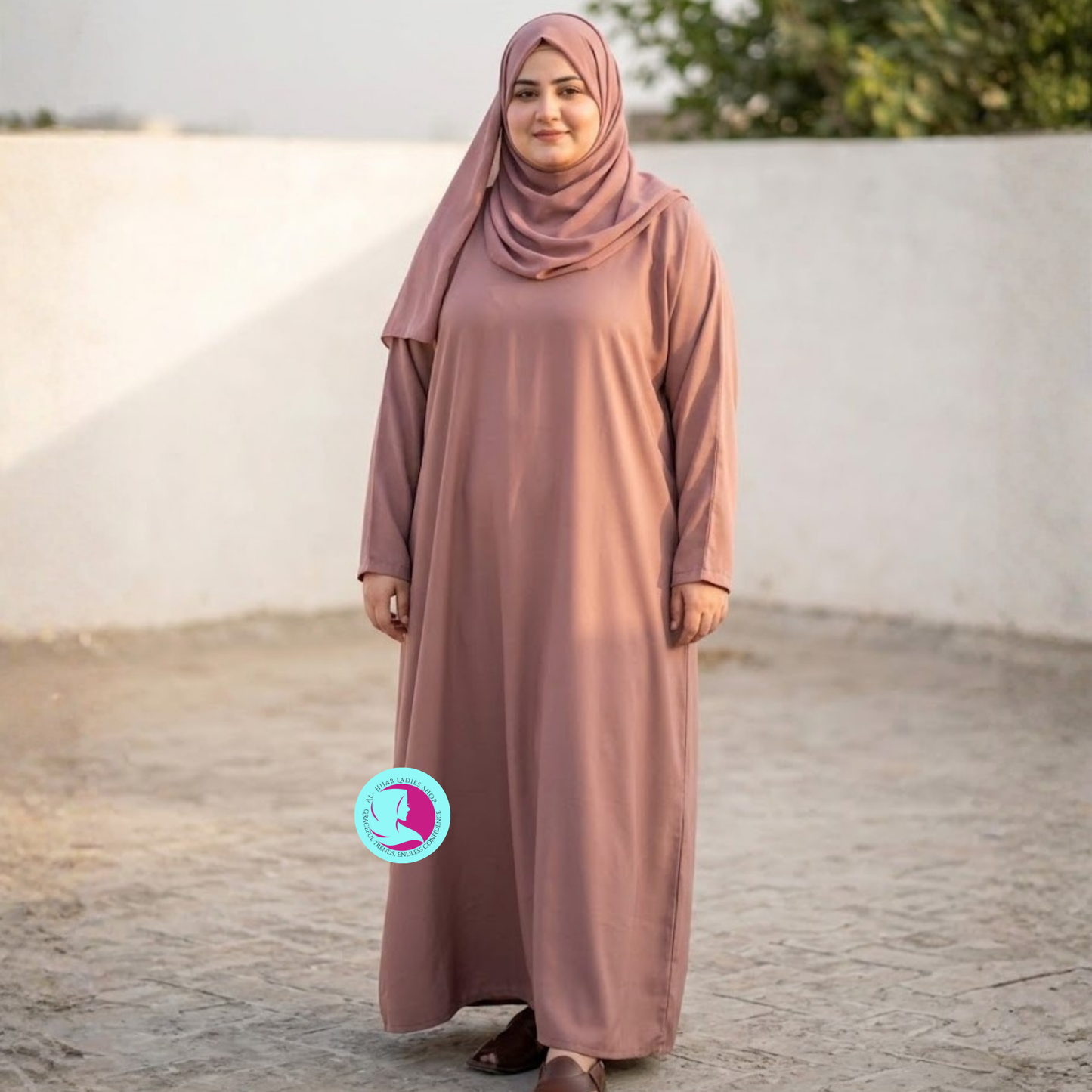 Romantic Nida Plus Size Abaya | Front Closed Elegant Abaya